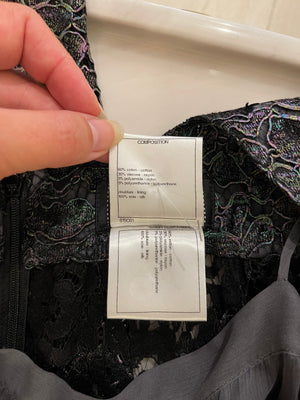 Chanel Grey Metallic Floral Embroidered Jumpsuit Size FR 36 (UK 8)