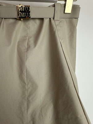 Miu Miu Beige Two-Piece Bra and Skirt Set Size IT 40/42 (UK 8/10)