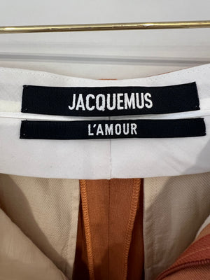 Jacquemus "L'amour" Brique Cropped Jacket and Trouser Set Size FR 34 (UK 6)