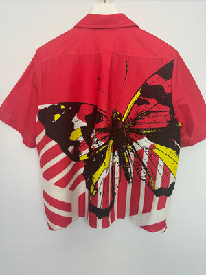 Christian Dior Red, White and Blue Printed Short-Sleeve Shirt and Long Skirt Set Size FR 44 (UK 16)