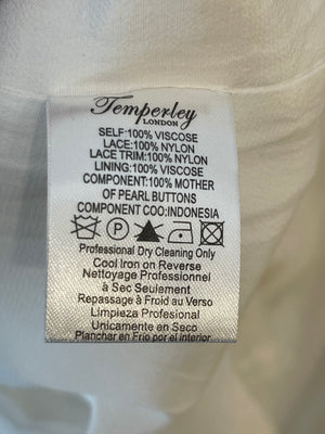 Temperley London White Lace Midi Dress Size UK 8