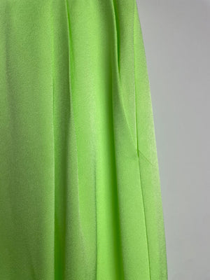 Alex Perry Neon Green Blazer and Tailored Wide Leg Trousers Set Size UK 8