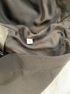 Alessandra Rich Black Wool Mini Skirt Size IT 40 (UK 8)