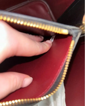 Prada Black Saffiano Leather Bag With Gold Hardware and Cross-Body Strap