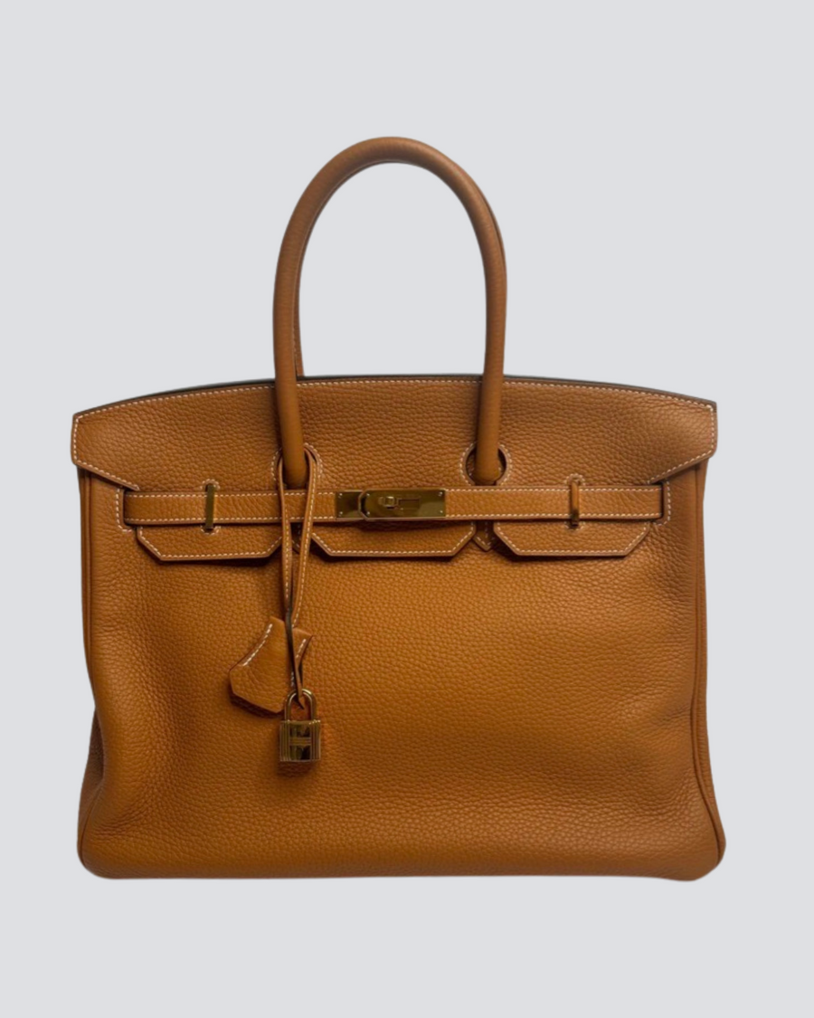 Hermès Birkin 35 in Toffee Togo Leather With Gold Hardware