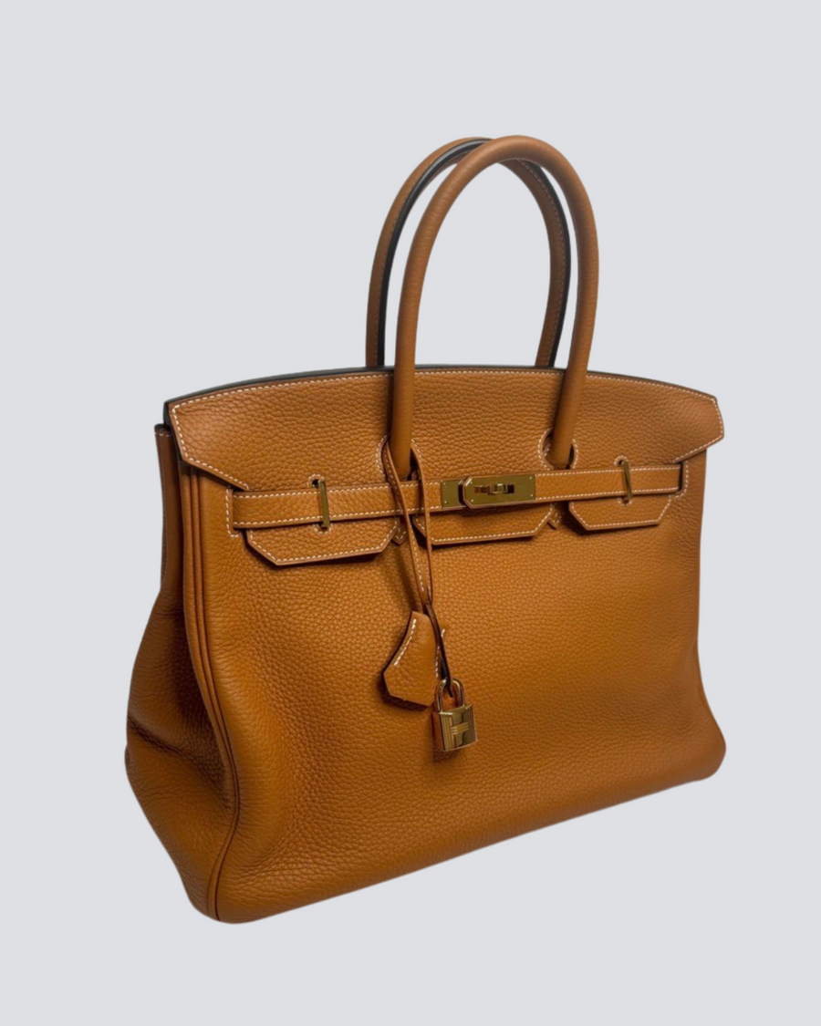 Hermès Birkin 35 in Toffee Togo Leather With Gold Hardware