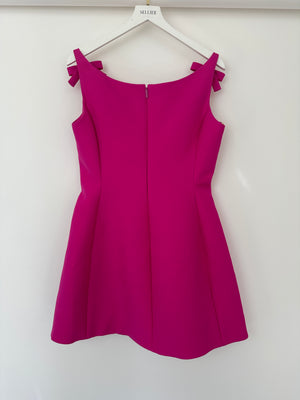 Valentino Pink Bow Mini Dress with Pocket Detail Size IT 46 (UK 14)