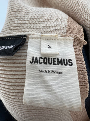 Jacquemus Beige Rib Knit Mini Shorts and Crop Top Set Size Small