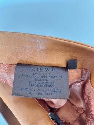 Loewe Brown Tan High-Rise Straight Leg Leather Trousers Size FR 38 (UK 10)
