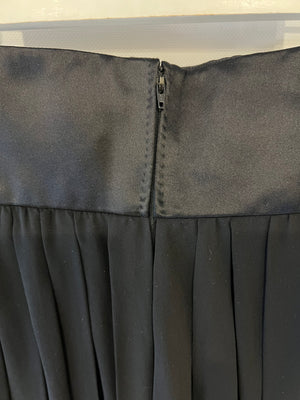 Chanel Vintage Black Silk Long Skirt with Tulle Size FR 40 (UK 12)