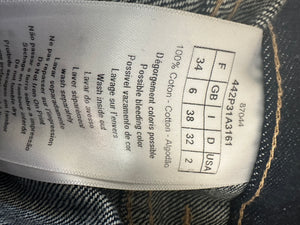 Christian Dior Dark Blue Denim Jeans with Monogram Logo Detail Size FR 34 (UK 6)