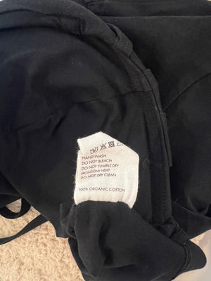 Jacquemus Black Cropped Le T-Shirt Baci with Strings Detail Size M (UK 10)