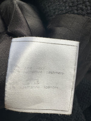 *FIRE PRICE* Chanel 02A Black Wool Jacket with Zips on The Sleeves & Leather Buttons Size FR 42 (UK 14)