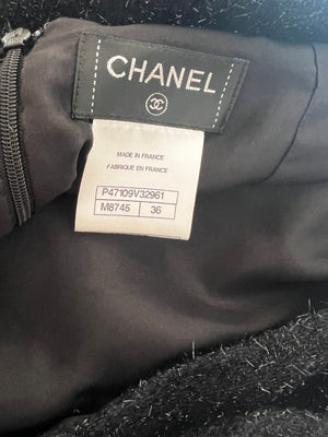 Chanel Black Shimmery Mini Skirt Size FR 36 (UK 8)