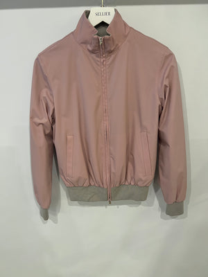 Loro Piana Pink and Grey Reversible Cashmere Jacket Size XS (UK 6)