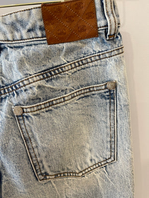 Chanel Blue Straight-Leg Jeans With Heart Silver CC Logo Buttons Size FR 34 (UK 6)