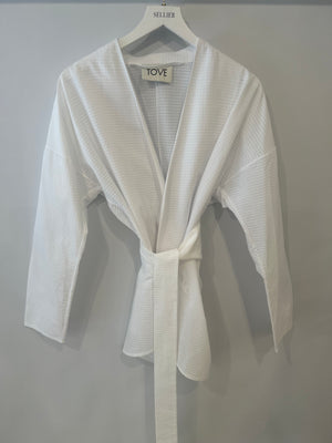 Tove White Arya Top with Belt Size FR 34 (UK 6) RRP £495