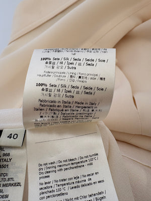 Fendi Cream Long Sleeve Mini Dress with Big Button Details Size IT 40 (UK 8)