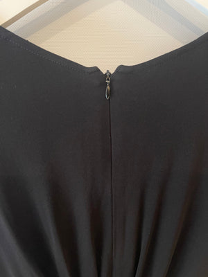 Hermès Black Sleeveless Low Neck Mini Dress with Pockets Size FR 40 (UK 12)