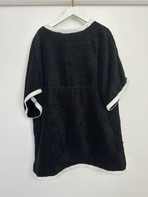Chanel 23/M Black Terry Coco Beach Mini Cover Up Dress with CC Logo detail FR 36 (UK 8)