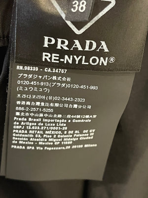 Prada Prada Re-Nylon High-Waist Shorts with Leather Plaque Detail Size IT 38 (UK 6) RRP £820