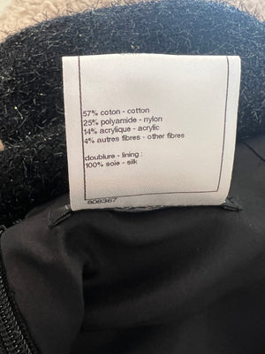 Chanel Black Shimmery Mini Skirt Size FR 36 (UK 8)