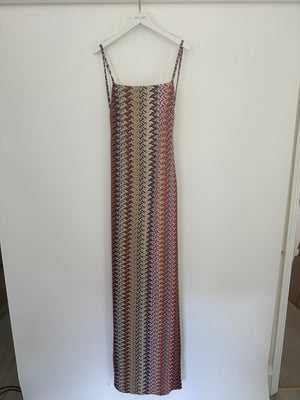 Missoni Multicolour Metallic Maxi Dress with Open Back Size IT 40 (UK 8)