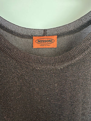 Missoni Metallic Brown Sleeveless Top Size IT 38/40 (UK 6/8)
