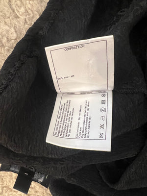 Chanel Black Silk Micro Shorts with CC Logo Prints Size FR 36 (UK 8)