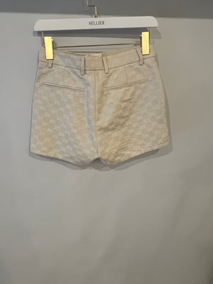 Gucci Cream Gabardine GG Logo Top and Short Set Size IT 36 (UK 4) RRP £1,660