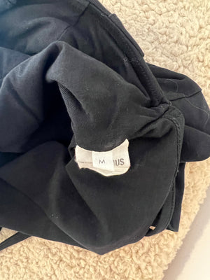 Jacquemus Black Cropped Le T-Shirt Baci with Strings Detail Size M (UK 10)