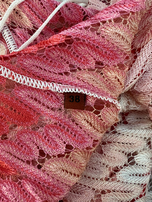 Missoni Mare White and Pink Knit Zig Zag Maxi Dress Size IT 38 (UK 6)