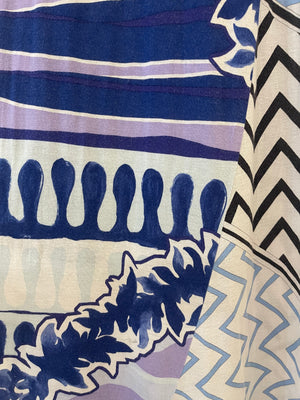 Emilio Pucci Blue and Purple Printed Maxi Sleeveless Dress Size IT 40 (UK 8)