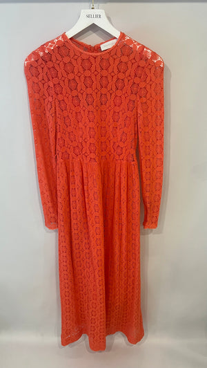 Zimmermann Coral Crochet Maxi Dress Size 2 (UK 12)