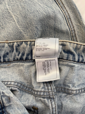 Chanel Blue Straight-Leg Jeans With Heart Silver CC Logo Buttons Size FR 34 (UK 6)