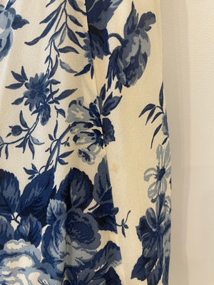 Reformation White and Blue Floral Printed Mini Dress Size US 4 (UK 8)