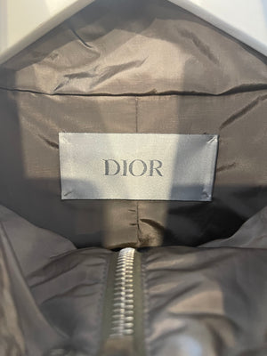 Christian Dior Menswear Khaki Anorak Jacket with Dior Oblique Logo Sleeve Details Size FR 52 (UK 42) RRP £1,650