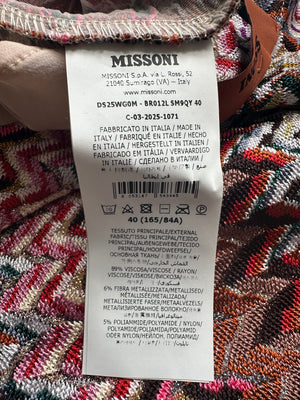 Missoni Multicolour Metallic Maxi Dress with Open Back Size IT 40 (UK 8)