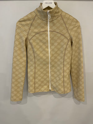 Fendi Beige Gilet with FF Monogram Prints Size FR 36 (UK 8)