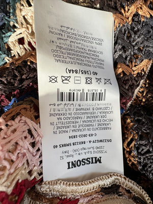 Missoni Brown Crochet Long Sleeve Dress Size IT 40 (UK 8)