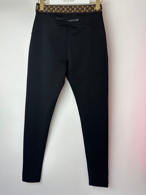 Louis Vuitton Black Leggings with Monogram Elastic Waist Size FR 38 (UK 10)