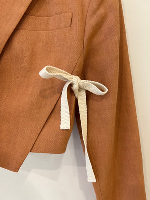 Jacquemus "L'amour" Brique Cropped Jacket and Trouser Set Size FR 34 (UK 6)