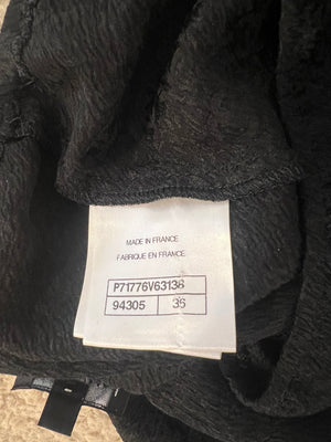 Chanel Black Silk Micro Shorts with CC Logo Prints Size FR 36 (UK 8)