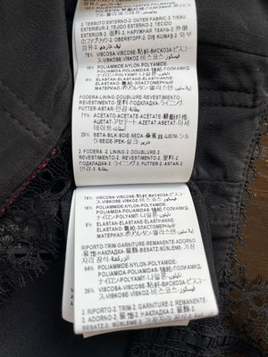 Versace Yellow, Black, Brown Medusa Pattern Bustier and Shorts Set with Lace & Gold Button Details Size IT 36/40 (UK 4/8)