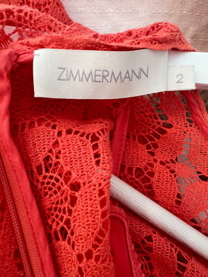 Zimmermann Coral Crochet Maxi Dress Size 2 (UK 12)
