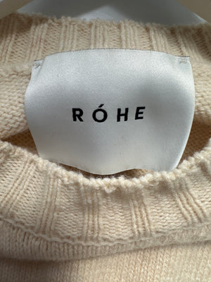 Rohe Cream Merino Wool & Cashmere Jumper with Cutout Detail Size 38 (UK 6)
