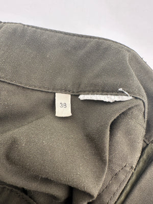 Céline Khaki Cargo Pants with Triomphe Logo Button Detail Size FR 38 (UK 10)
