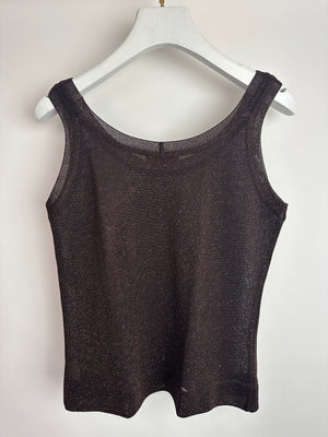 Missoni Metallic Brown Sleeveless Top Size IT 38/40 (UK 6/8)