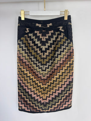 Missoni Brown Zig-Zag Vest Top and Skirt Set Size IT 40/44 (UK 8/12)