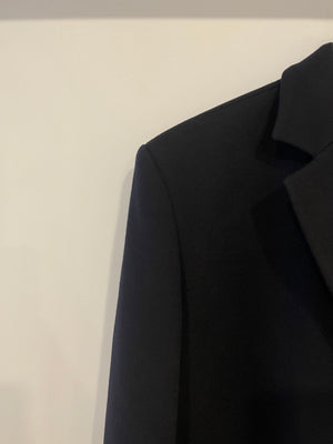 Anine Bing Black Wool Jacket with Gold Logo Buttons Size S (UK 8) RRP £560